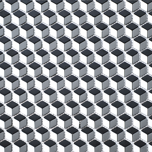 San Marino Enamel Mosaics Black Matte Cube Mosaic | Enamel | Floor/Wall Mosaic