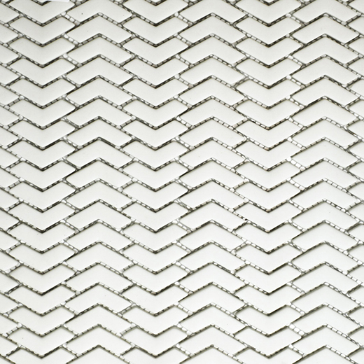 San Marino Enamel Mosaics Pearl Matte Chevron Mosaic | Enamel | Floor/Wall Mosaic