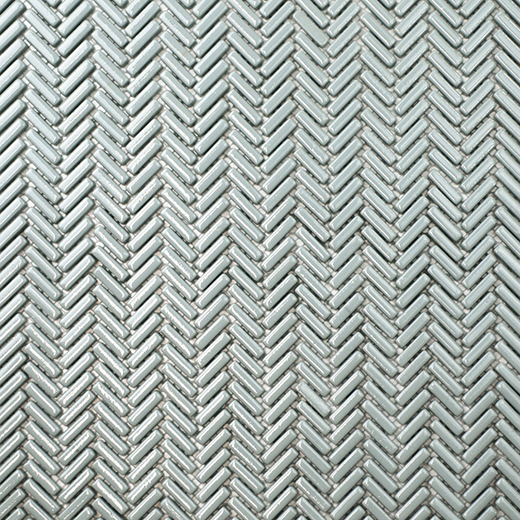 San Marino Enamel Mosaics Sage Gloss Herringbone Mosaic | Enamel | Floor/Wall Mosaic