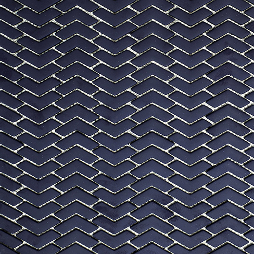 San Marino Enamel Mosaics Sapphire Matte Chevron Mosaic | Enamel | Floor/Wall Mosaic