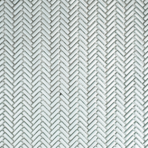 San Marino Enamel Mosaics Seafoam Gloss Herringbone Mosaic | Enamel | Floor/Wall Mosaic