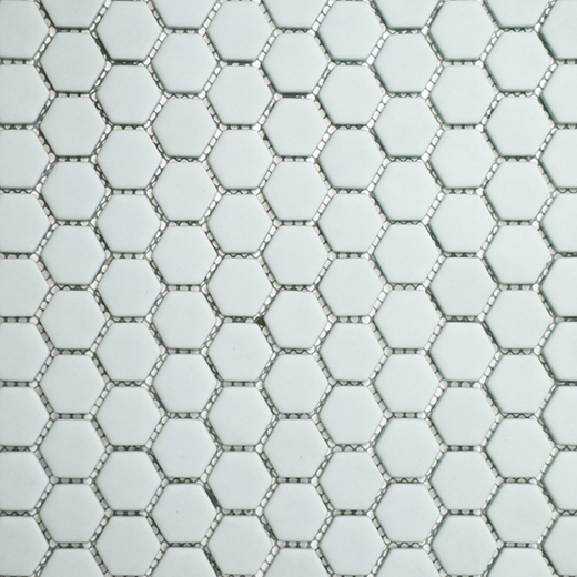 San Marino Enamel Mosaics Seafoam Matte Hexagon Mosaic | Enamel | Floor/Wall Mosaic