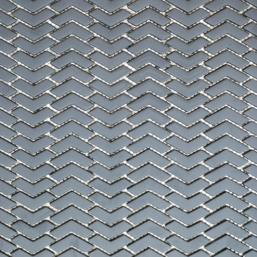 San Marino Enamel Mosaics Slate Matte Chevron Mosaic | Enamel | Floor/Wall Mosaic