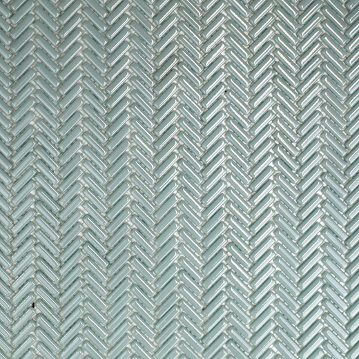 San Marino Enamel Mosaics Smeralda Gloss Herringbone Mosaic | Enamel | Floor/Wall Mosaic