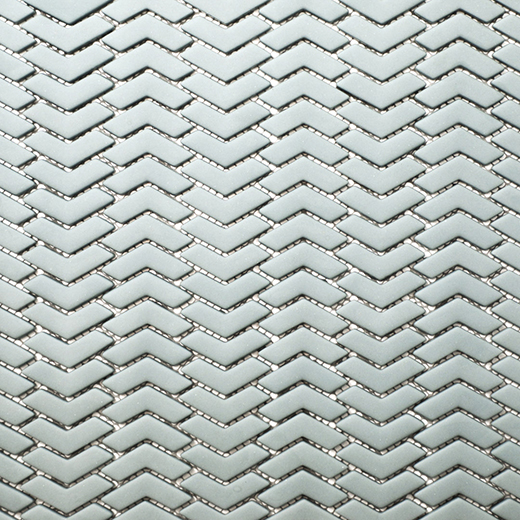 San Marino Blue Grass Matte Chevron Mosaic | Enamel | Floor/Wall Mosaic