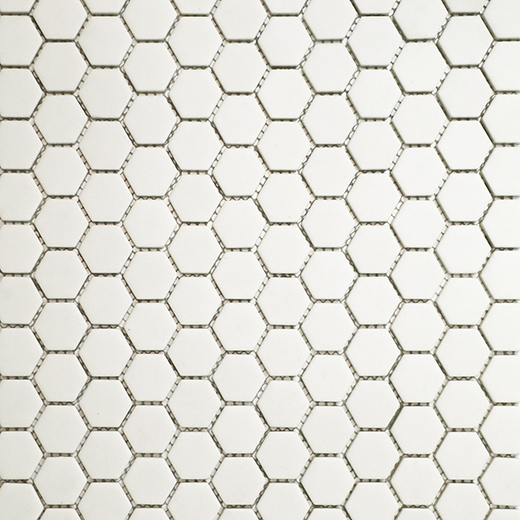 San Marino Pearl Matte Hexagon Mosaic | Enamel | Floor/Wall Mosaic