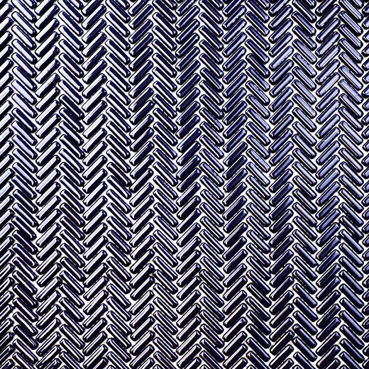 San Marino Sapphire Gloss Herringbone Mosaic | Enamel | Floor/Wall Mosaic