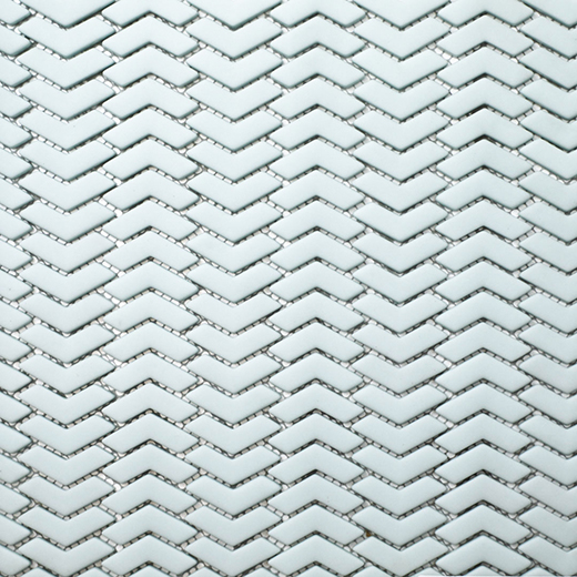 San Marino Seafoam Matte Chevron Mosaic | Enamel | Floor/Wall Mosaic