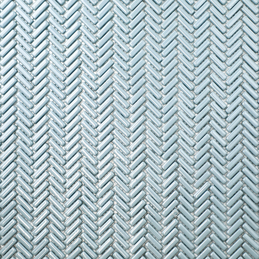 San Marino Sky Gloss Herringbone Mosaic | Enamel | Floor/Wall Mosaic