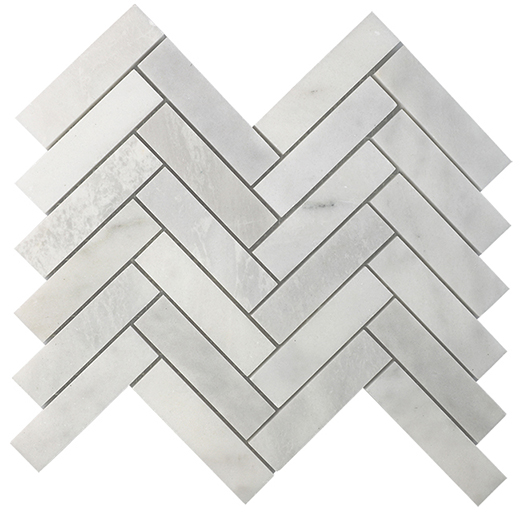 Sea Pearl Mosaics Sea Pearl Honed 1"x4" Herringbone | Marble | Floor/Wall Mosaic