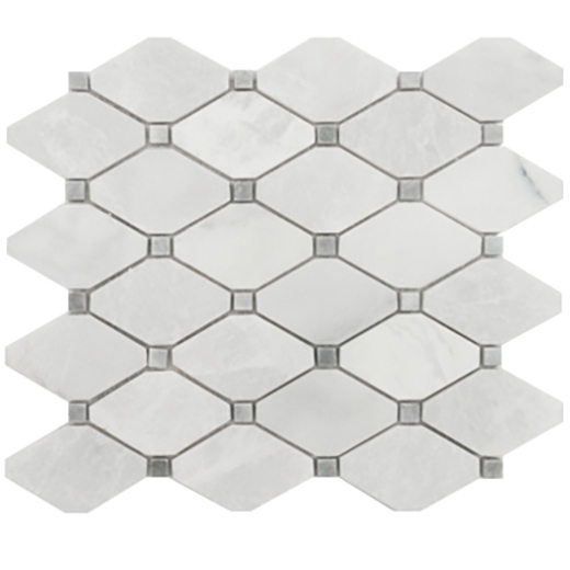 Sea Pearl Sea Pearl Honed Trapezoid Mosaic | Marble | Floor/Wall Mosaic