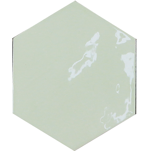 Shadow Hex Mint Glossy 4"x5" Hexagon | Ceramic | Wall Tile