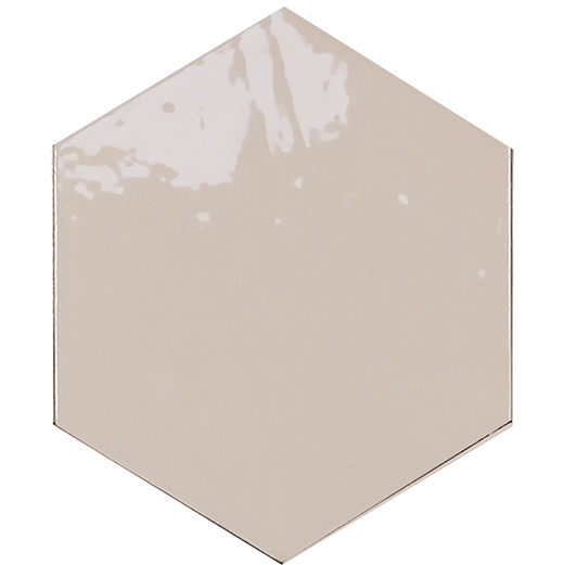 Shadow Hex Nude Glossy 4"x5" Hexagon | Ceramic | Wall Tile