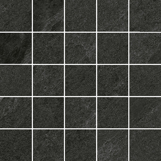 Shale Nightfall Black Matte 2"X2" Mosaic | Porcelain | Floor/Wall Mosaic