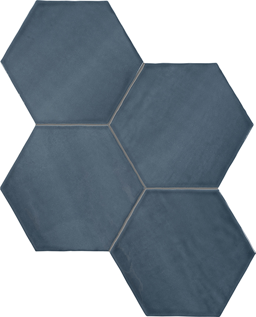 Sigma Ink Glossy 6" Hexagon | Ceramic | Wall Tile