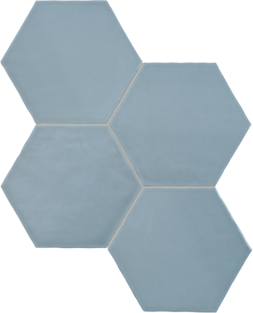 Sigma Sky Glossy 6" Hexagon | Ceramic | Wall Tile