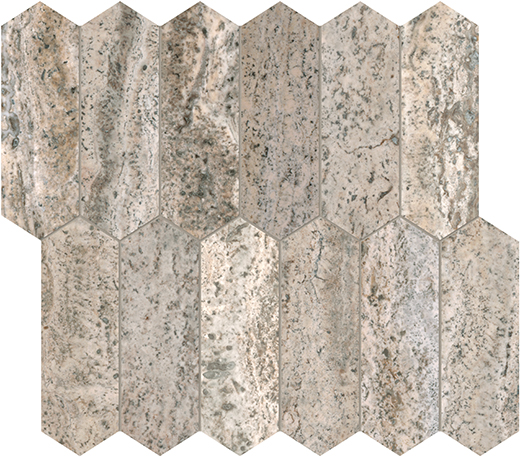 Silver Ash (Travertine) Honed & Filled 2"x6" Picket | Travertine | Floor/Wall Mosaic