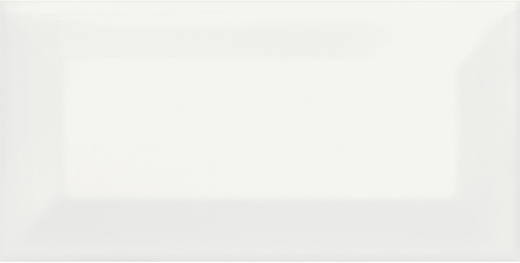 Simplicity Canvas White Glossy 3"x6" Beveled | Ceramic | Wall Dimensional