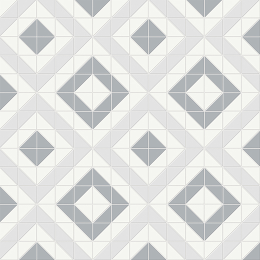 Simplicity Gallery Grey Matte Cubic Mosaic Afternoon Blend | Glazed Porcelain | Floor/Wall Mosaic