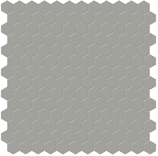 Simplicity Cement Chic Matte 1" Hexagon (12"x12" Mosaic Sheet) | Glazed Porcelain | Floor/Wall Mosaic