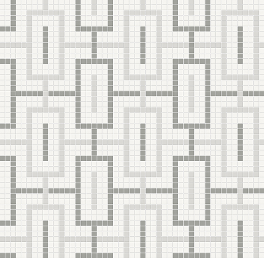 Simplicity Cement Chic Matte Chain Mosaic Evening Blend | Glazed Porcelain | Floor/Wall Mosaic