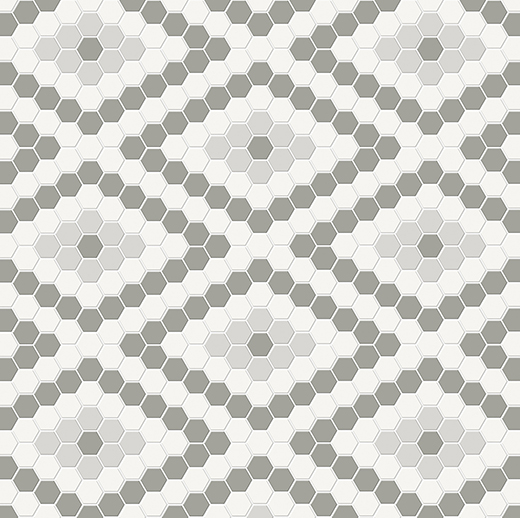 Simplicity Cement Chic Matte Diamond Mosaic Evening Blend | Glazed Porcelain | Floor/Wall Mosaic