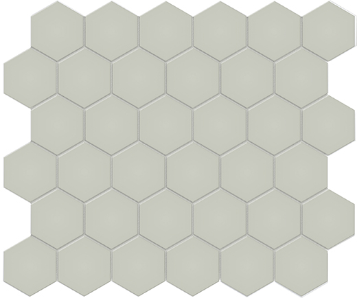 Simplicity Soft Sage Matte 2" Hexagon (12"x12" Mosaic Sheet) | Glazed Porcelain | Floor/Wall Mosaic