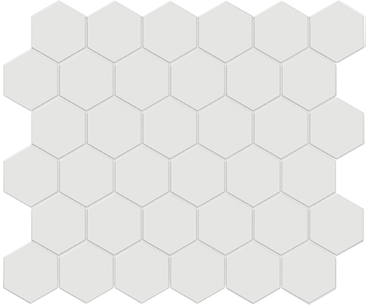 Simplicity Vintage Grey Matte 2" Unglazed Hexagon (12"x12" Mosaic Sheet) | Through Body Porcelain | Floor/Wall Mosaic