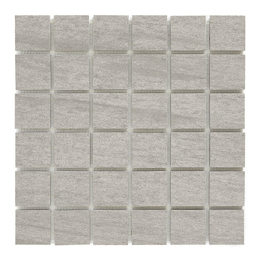 Smyrna Light Grey Matte 2"x2" (12"x12" Mosaic Sheet) | Color Body Porcelain | Floor/Wall Mosaic