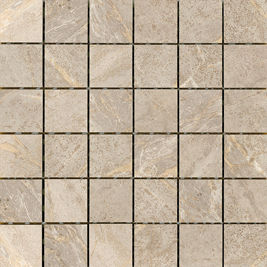 Soapstone Greige Half Polished 2"x2" Mosaic | Through Body Porcelain | Floor/Wall Mosaic