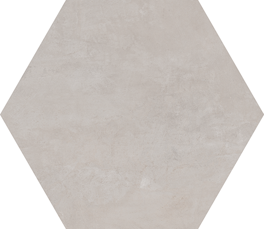 Space E. Houston Warm Gray Matte 22.5"x22.5" Hexagon | Color Body Porcelain | Floor/Wall Tile