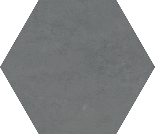 Space Stuyvesant Charcoal Matte 22.5"x22.5" Hexagon | Color Body Porcelain | Floor/Wall Tile