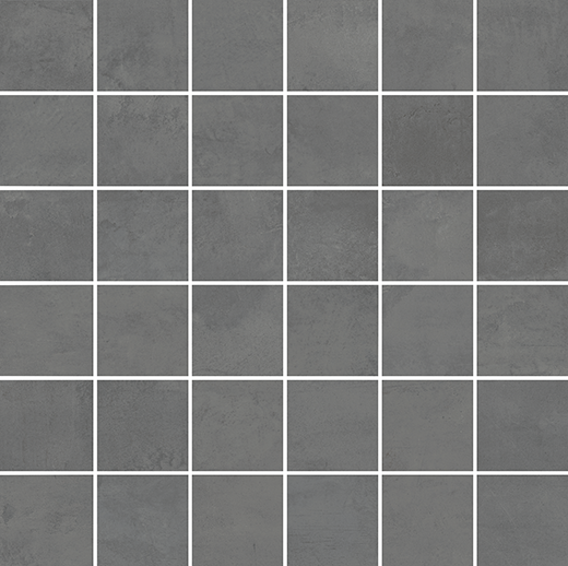 Space Stuyvesant Charcoal Matte 2"x2" (12"x12" Mosaic Sheet) | Color Body Porcelain | Floor/Wall Mosaic