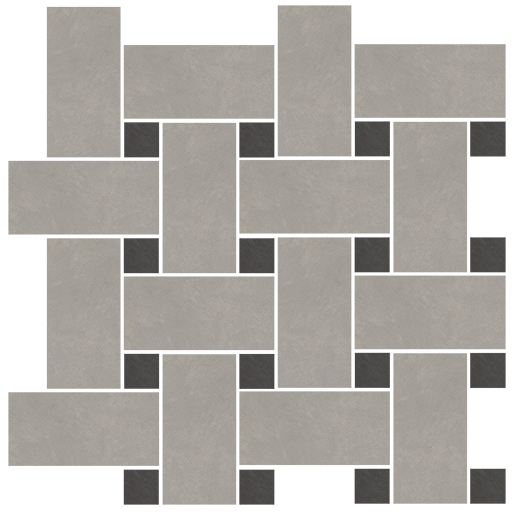 Spirit Levity Soft Basketweave Mosaic (12"x12" Sheet) | Color Body Porcelain | Floor/Wall Mosaic