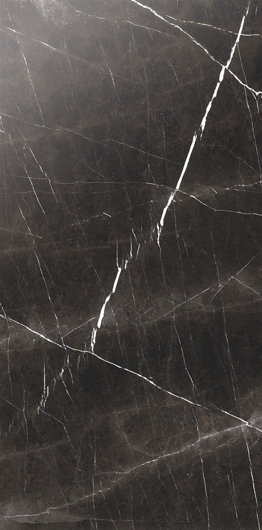 Splendor Nero Marquina Polished 12"x24 | Color Body Porcelain | Floor/Wall Tile