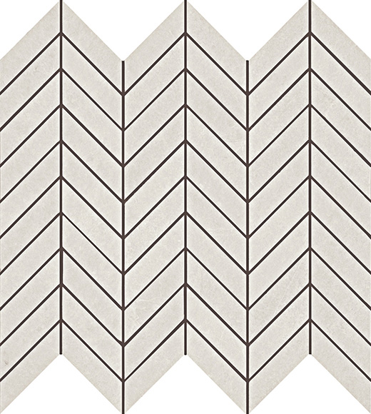 Stanton White Matte Freccia Mosaic | Color Body Porcelain | Floor/Wall Mosaic