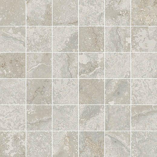 Stature Travertino White Soft 2"x2" Mosaic | Color Body Porcelain | Floor/Wall Mosaic