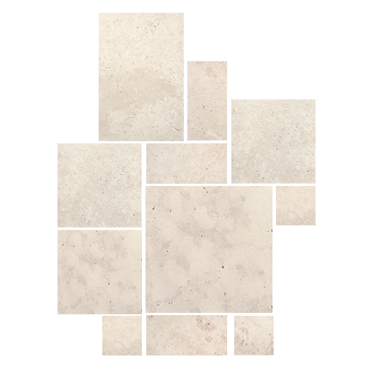 Strand Travertino Navona Matte Modular Pattern 41 | Glazed Porcelain | Floor/Wall Dimensional