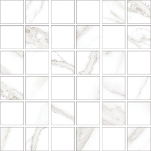 Suave White Matte 2"x2" (11.75x11.75 Mosaic Sheet) | Glazed Porcelain | Floor/Wall Mosaic