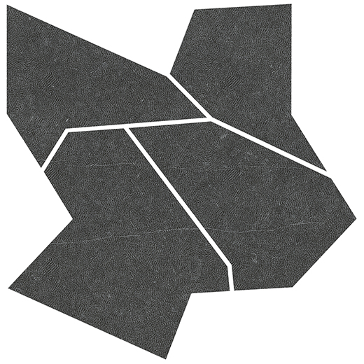 Tanami Anthracite Matte 24"X24" Deco Mosaic | Color Body Porcelain | Floor/Wall Mosaic