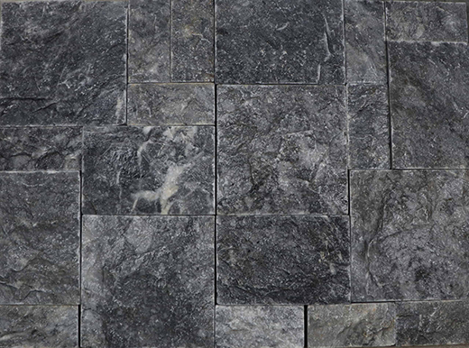 Terrazzo Grey Terrazzo Grey Natural 9"x9" Pattern Corner Veneer | Marble | Exterior Stone