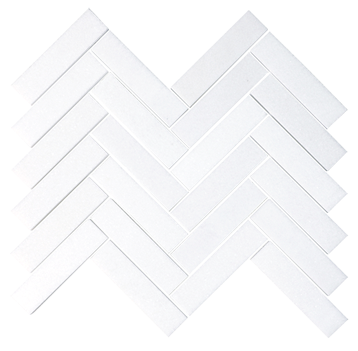 Thassos Mosaics Thassos Polished 1"x4" Herringbone | Marble | Floor/Wall Mosaic