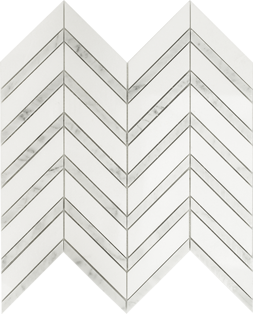 Thassos Mosaics Thassos Polished Chevron Mosaic | Marble | Floor/Wall Mosaic