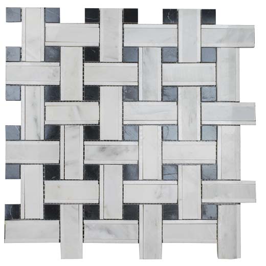 Thassos Thassos Polished Lattice Mosaic Eastern White/Thassos | Marble | Floor/Wall Mosaic