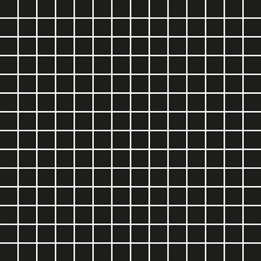 Tonalita Through Body Black Matte 1"x1" Mosaic | Through Body Porcelain | Floor/Wall Mosaic