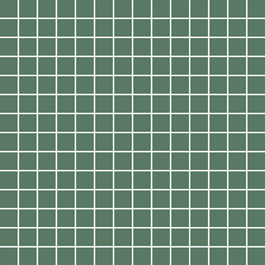Tonalita Through Body Emerald Green Matte 1"x1" Mosaic | Through Body Porcelain | Floor/Wall Mosaic