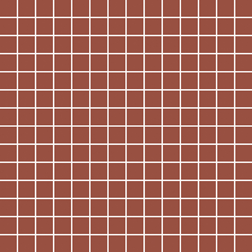 Tonalita Through Body Red Matte 1"x1" Mosaic | Through Body Porcelain | Floor/Wall Mosaic