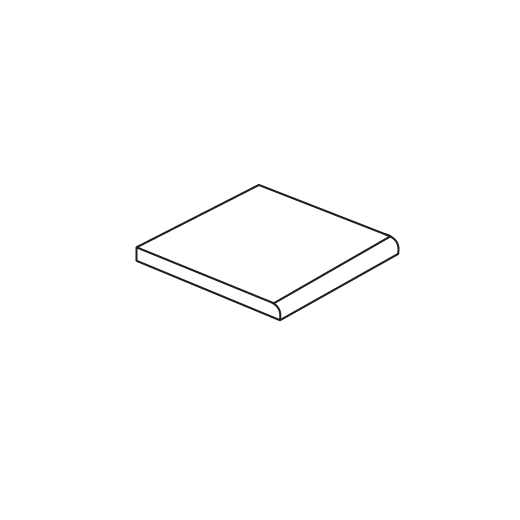 Tonalita White Matte 8"x8" 1 Side Bullnose | Porcelain | Trim