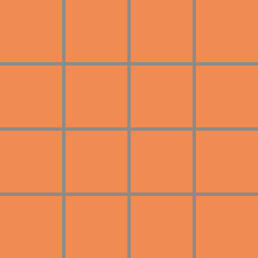 Tonalita Tangerine Matte 2"x2" Scored Tile | Porcelain | Floor/Wall