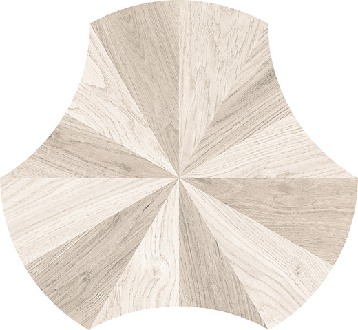 Twirl Fusion Smoke Matte 8" Leaf | Glazed Porcelain | Floor/Wall Tile